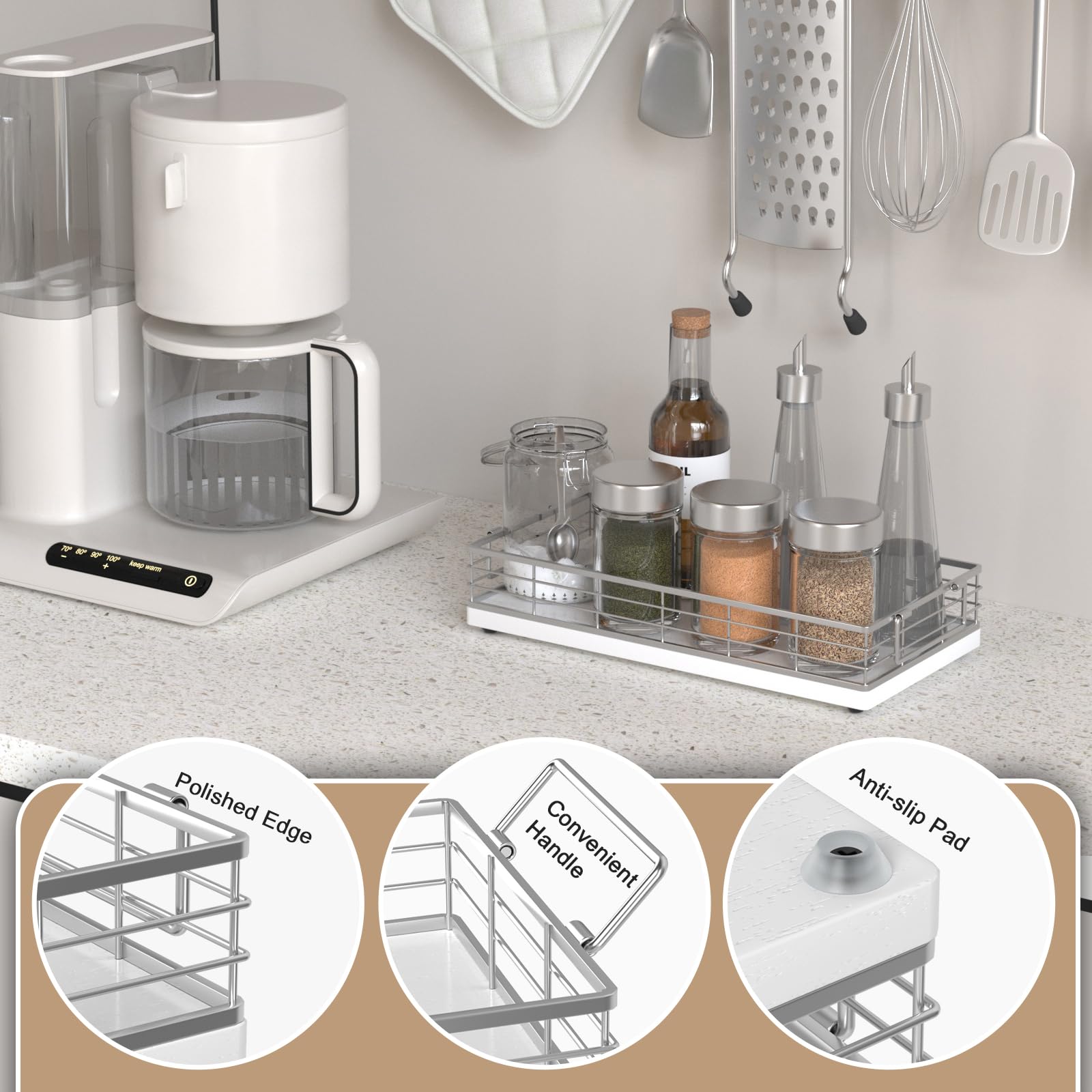 JNFUZ compact design fits most toilet tanks and keeps essentials within reach.