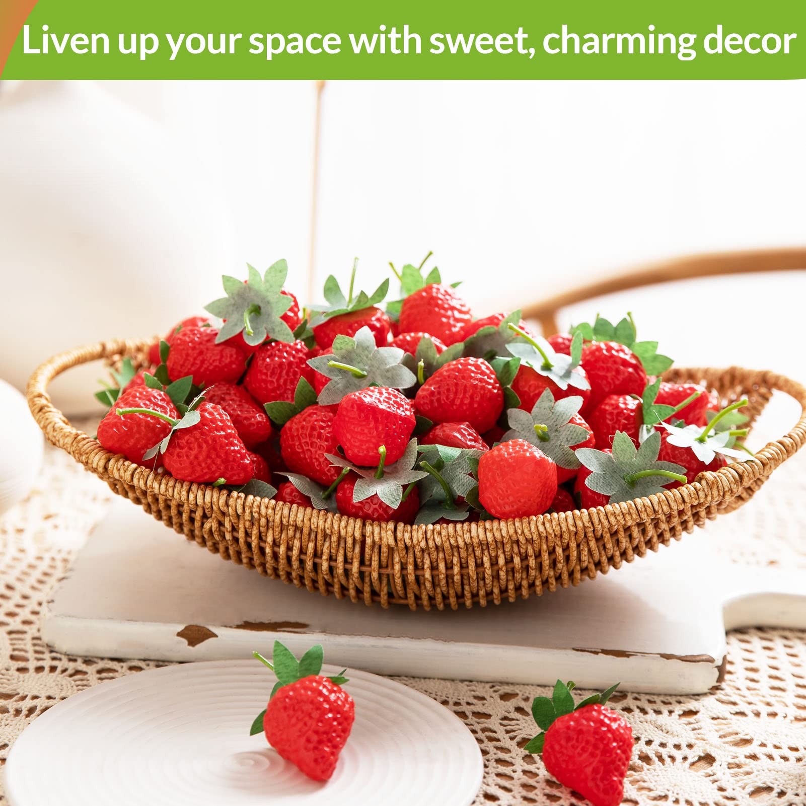Joeabor lifelike fake fruit for crafts and visual merchandising.