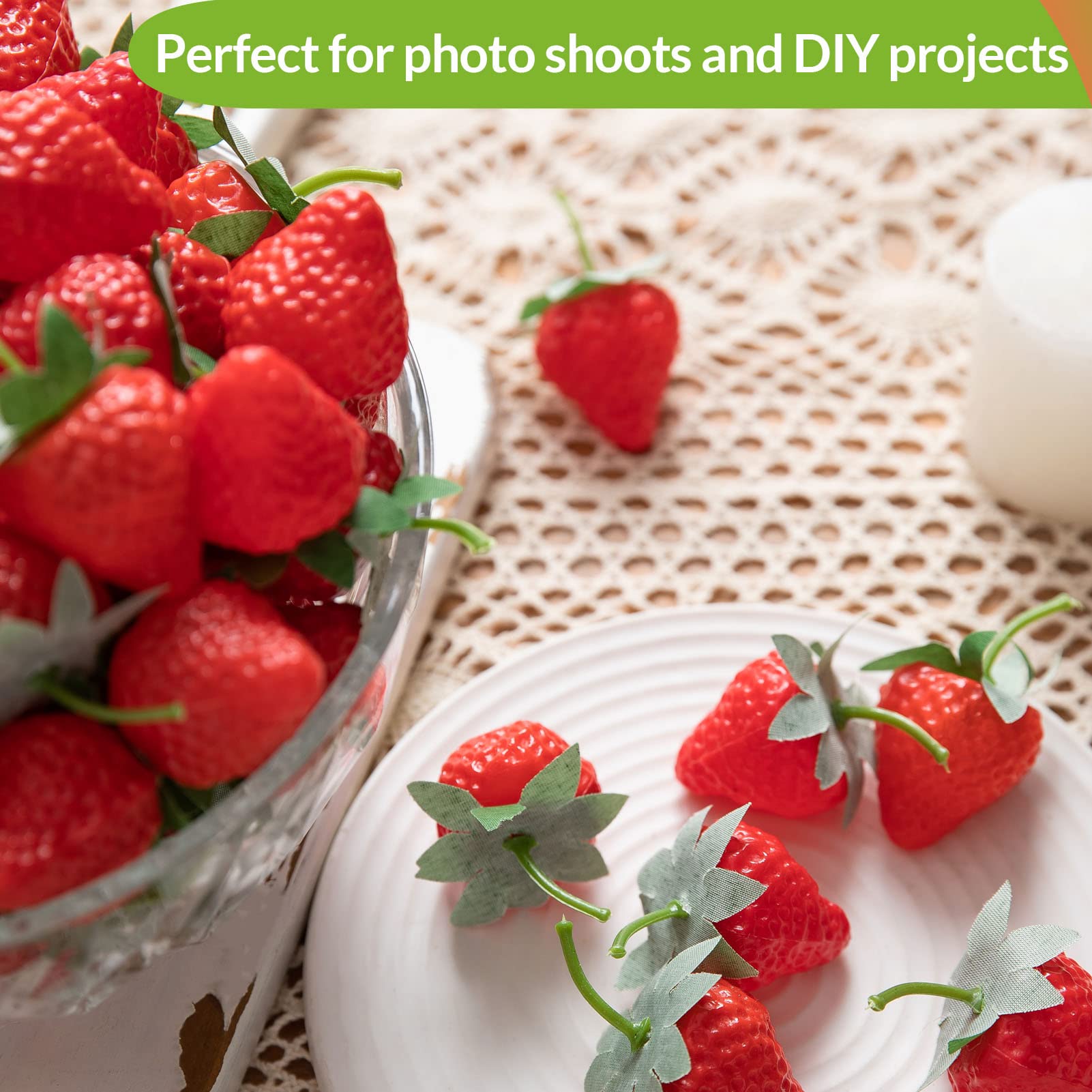 Joeabor strawberries kitchen decor bright color accents on tables and counters.