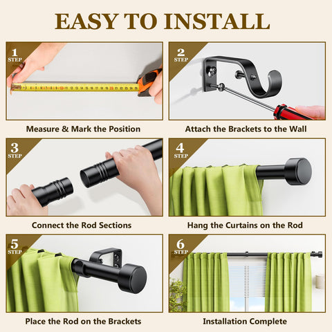 Joawcy 2-pack includes brackets and anchors for quick, tool-free installation.