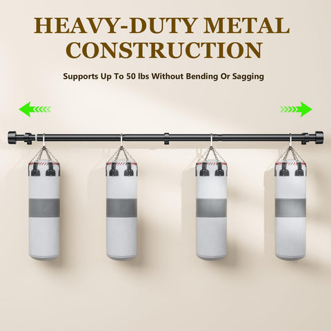 Joawcy metal rod construction delivers reliable support for various curtain weights.