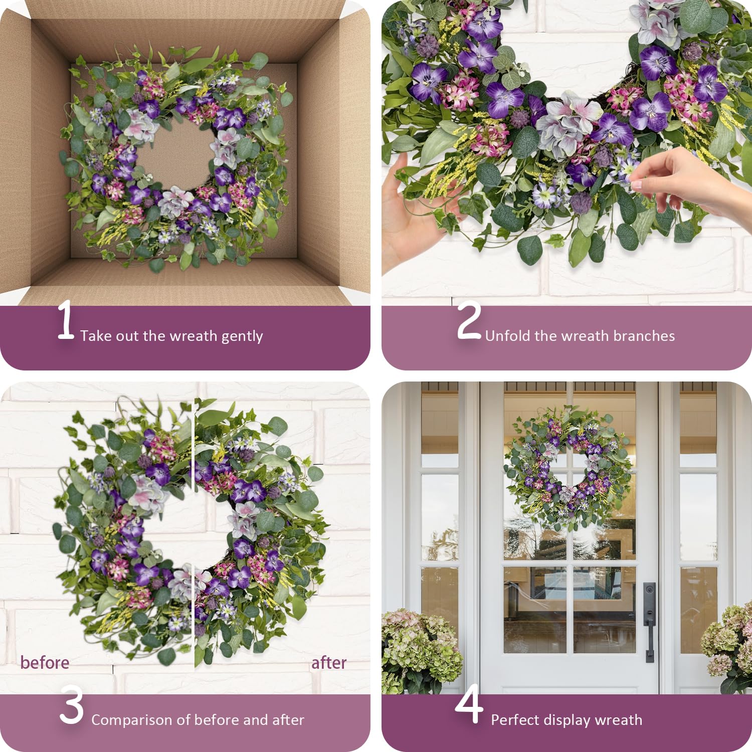 Weather-resistant Jobflower wreath designed to endure sun and rain