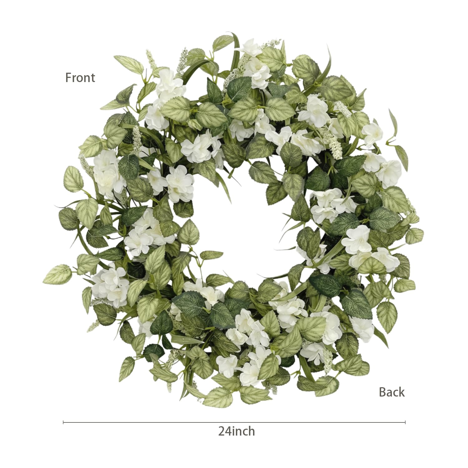 Jobflower greenery wreath works as backdrop for weddings and events.