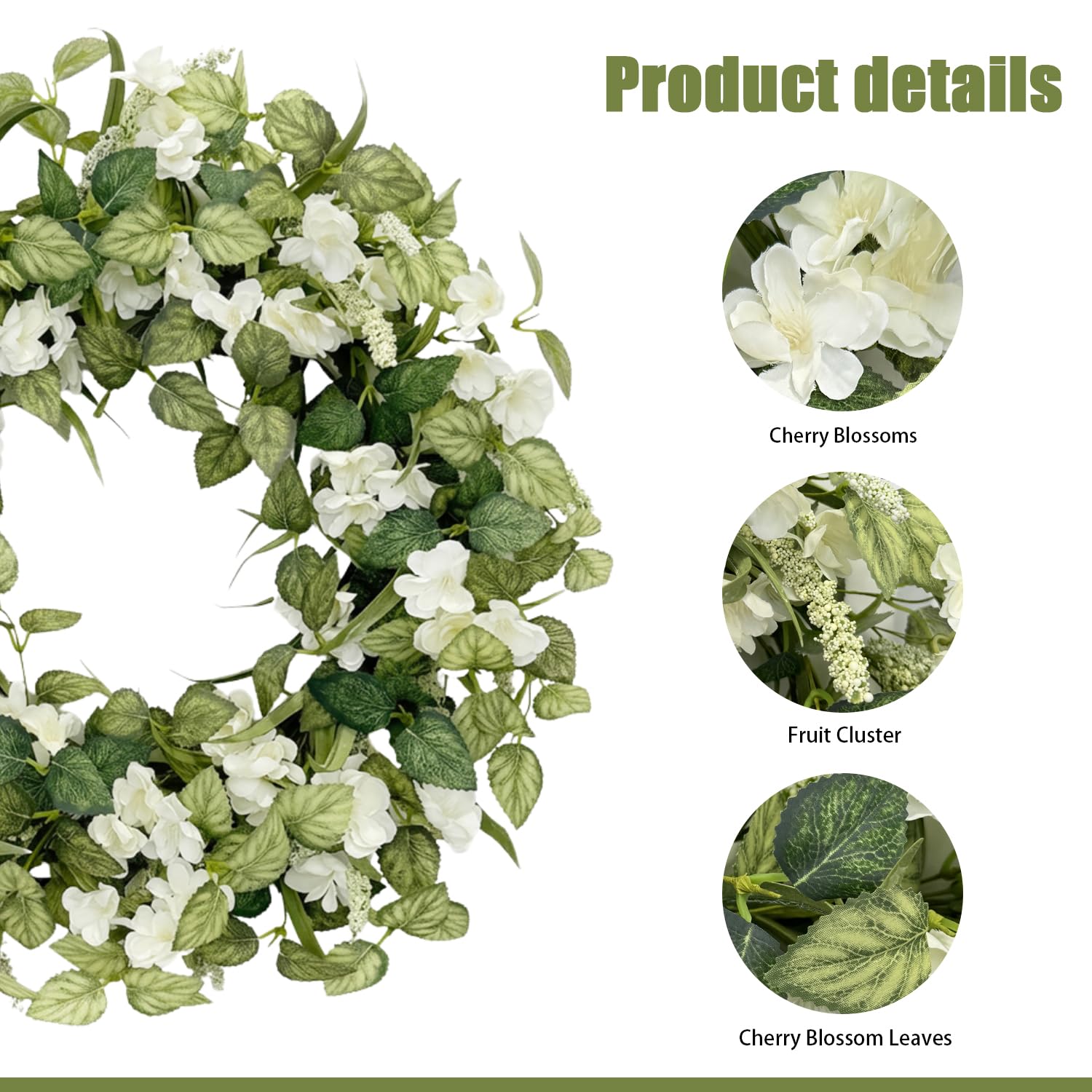 Jobflower greenery wreath easy to clean with a wipe.