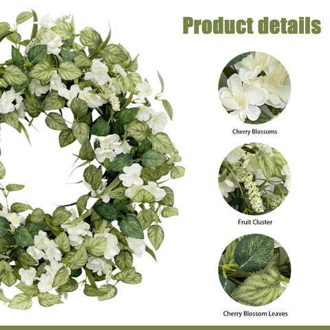 Jobflower greenery wreath easy to clean with a wipe.