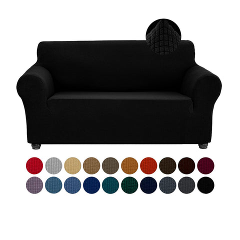 Joccun Stretch Loveseat Slipcover fabric close-up with soft jacquard texture for comfort