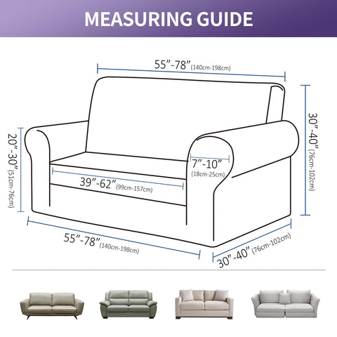 Joccun Stretch Loveseat Slipcover non-slip bottom detail for secure fit