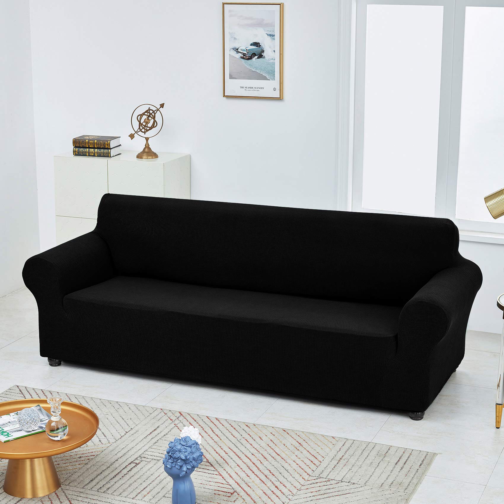 Joccun Stretch Loveseat Slipcover after washing shows easy care and durability