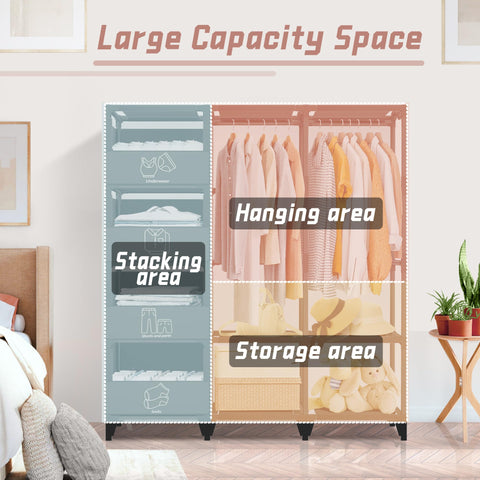 Jofuler bedroom dorm closet fits small spaces and easy relocation.