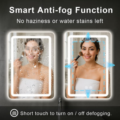 JOHALXER vanity mirror offers 3 color temps for day-to-night grooming.