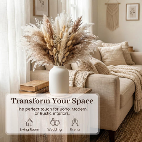 JOHOUSE bunny tails dried flowers brighten tables with soft, playful texture.