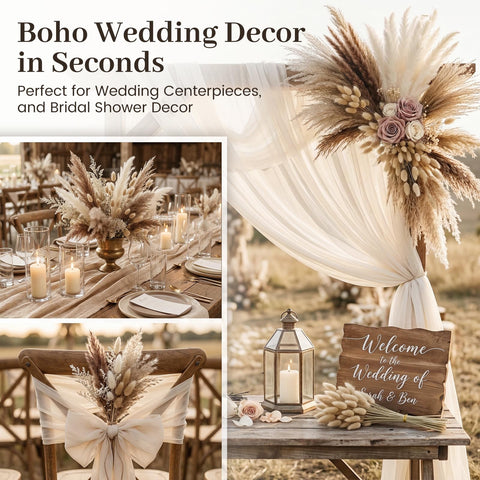 JOHOUSE silk grass filler creates lush, low-maintenance floral texture.