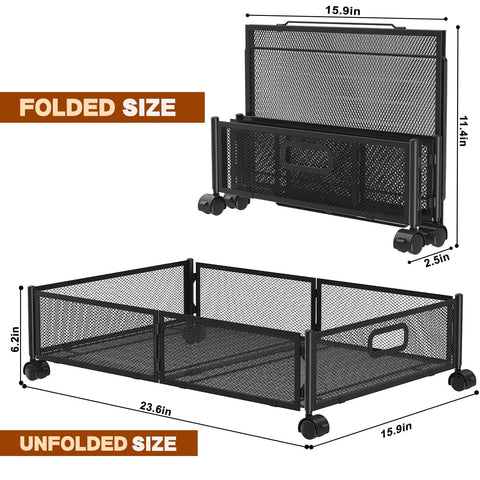 Joibabe under-bed storage container with wheels helps easy sliding under furniture.