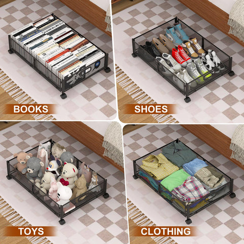Joibabe storage with locking wheels stays put when needed.