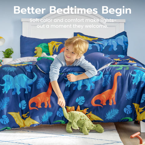 Joiedomi bedding close-up shows soft microfiber for breathable comfort.