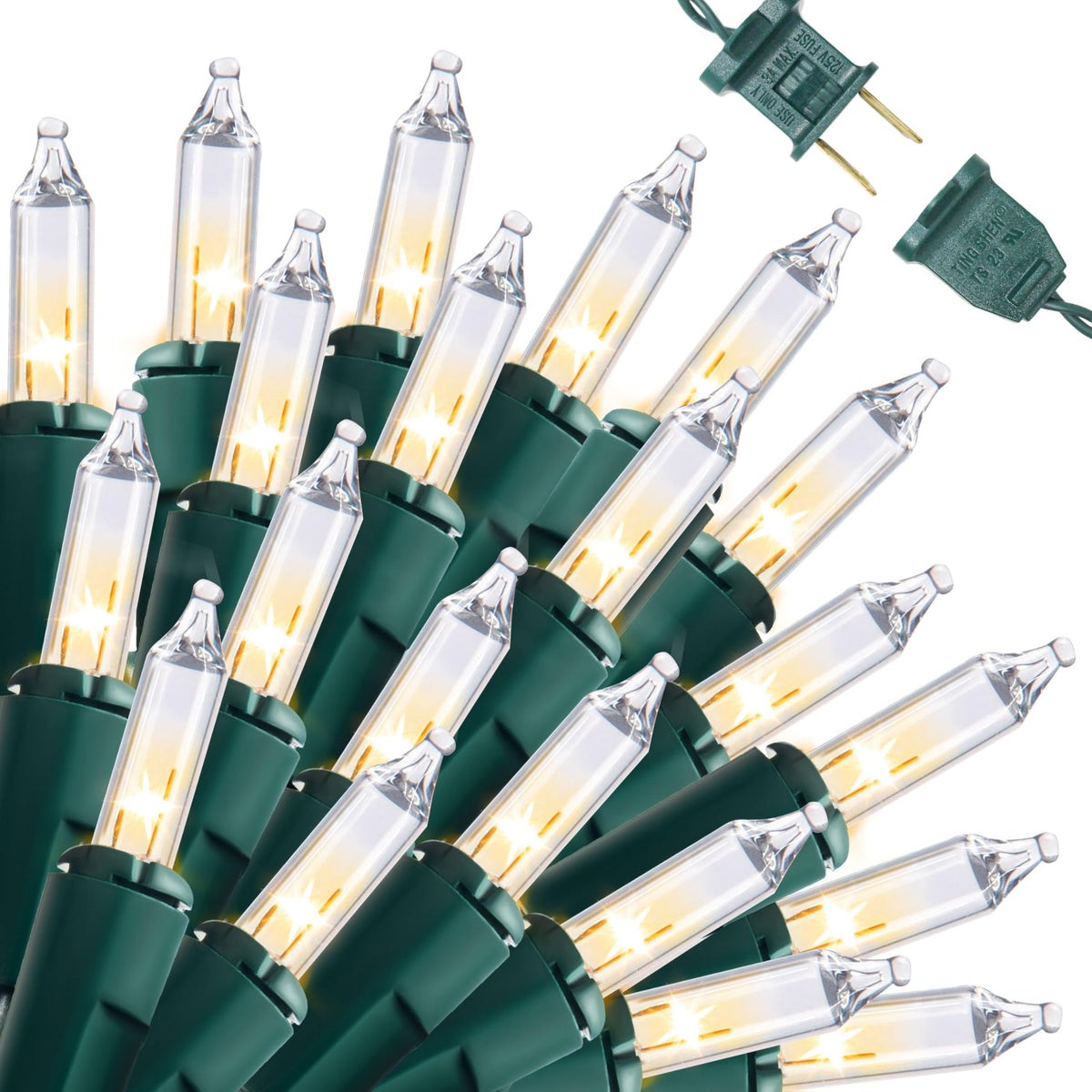 Joiedomi clear Christmas string lights with 200 mini white bulbs for cozy indoor ambiance