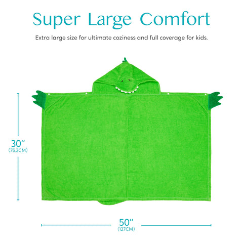 Joiedomi hooded towel with double-button design for easy changes.