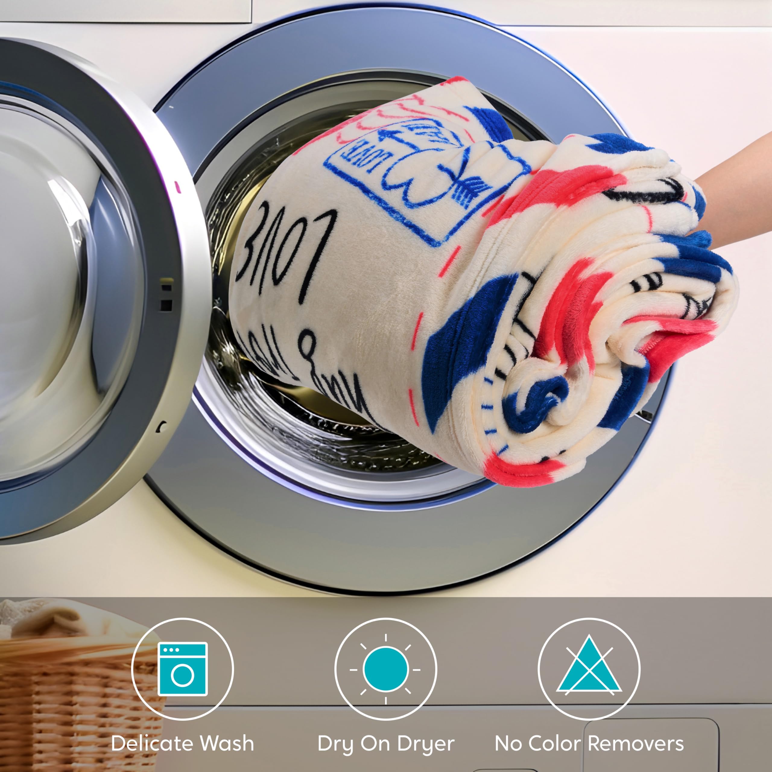 Joiedomi easy care machine washable blanket for busy days.