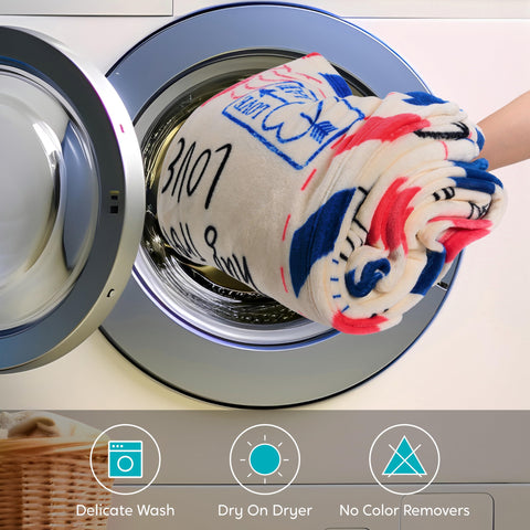 Joiedomi easy care machine washable blanket for busy days.