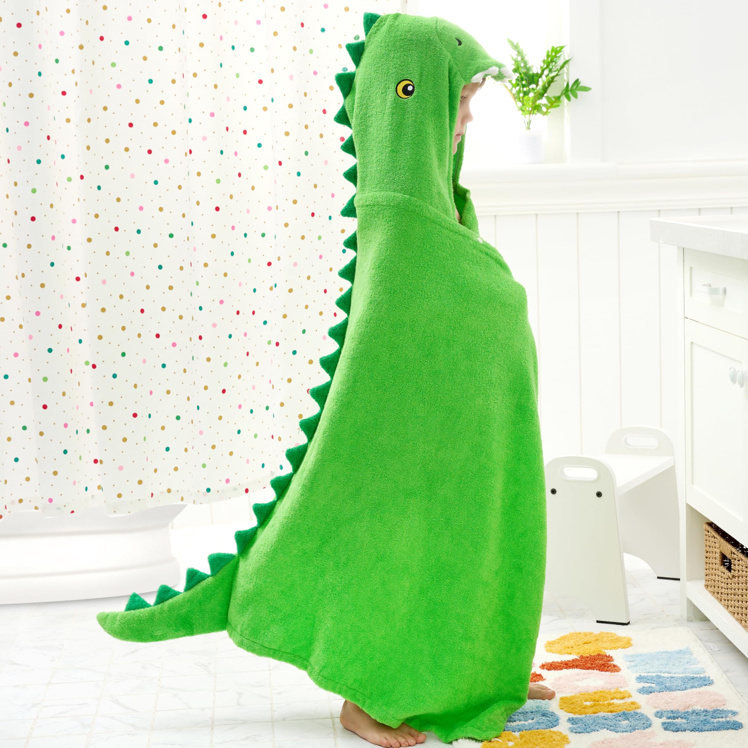 Joiedomi hooded towel for kids with absorbent 100% cotton fabric.