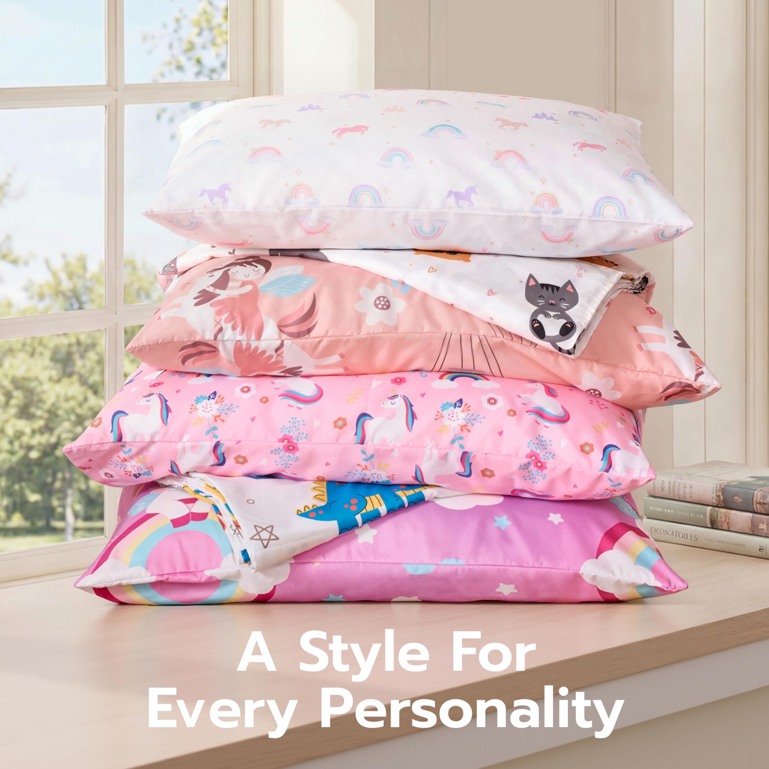 Joiedomi Microfiber weave closeup emphasizes breathable, wrinkle-resistant fabric.