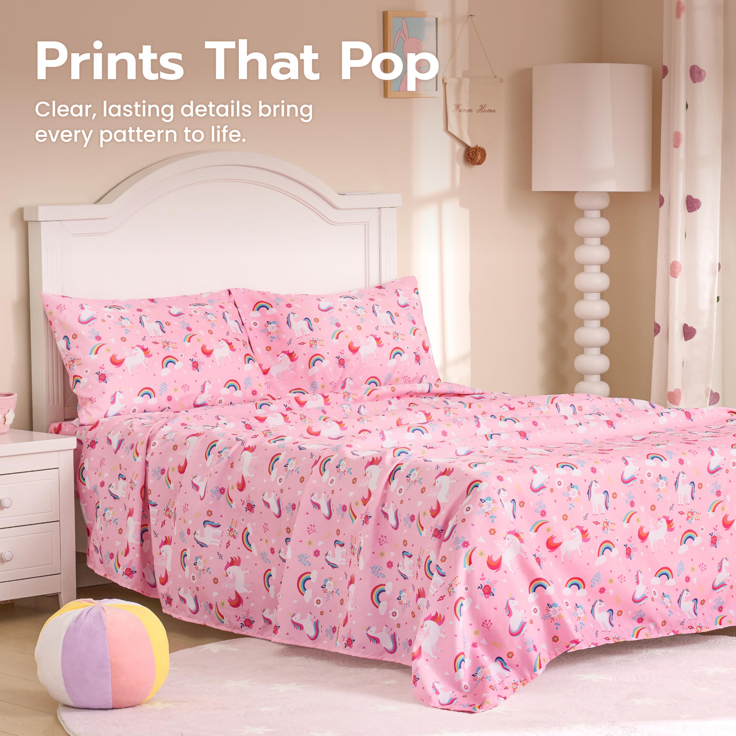 Joiedomi Kids tool cart pattern flat sheet for imaginative play and easy care.