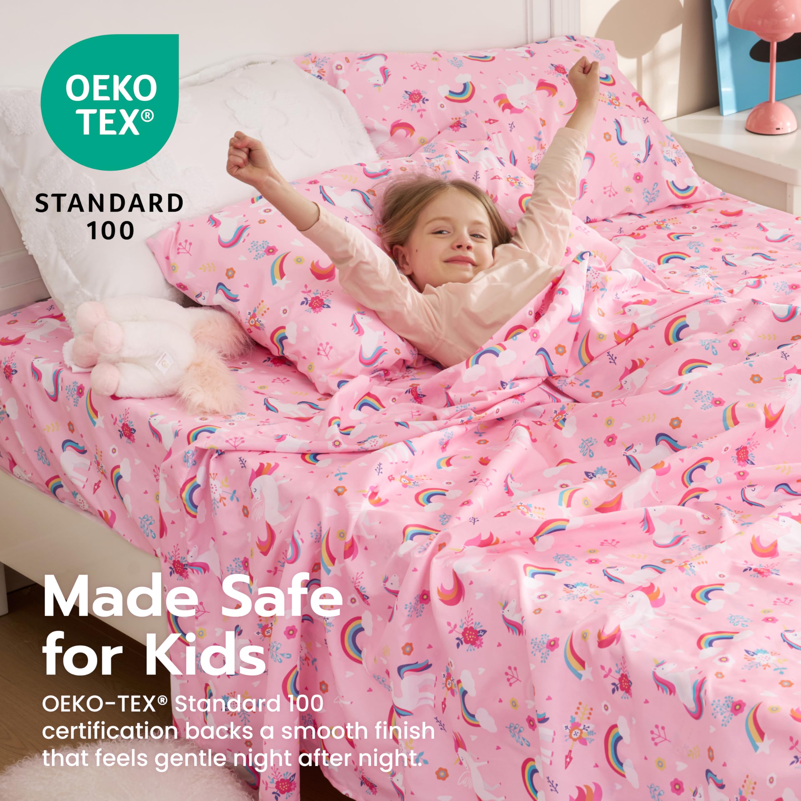 Joiedomi Unicorn pillowcase 20x30 with smooth microfiber and easy washing.