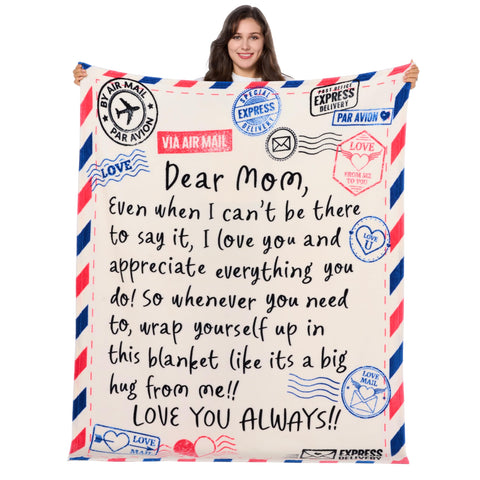 Joiedomi Mothers Day blanket with letter design, a thoughtful gift for mom.