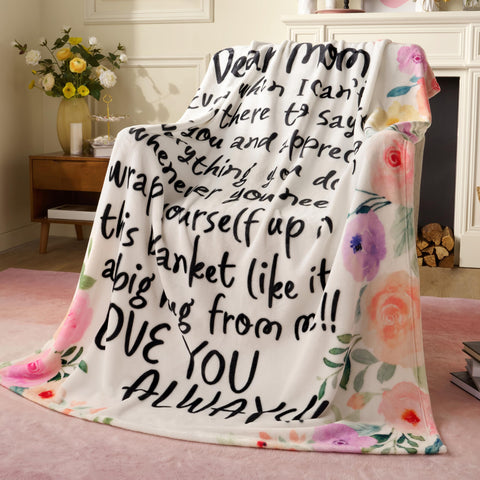 Joiedomi Mothers Day Blanket soft fabric closeup highlighting plush comfort.