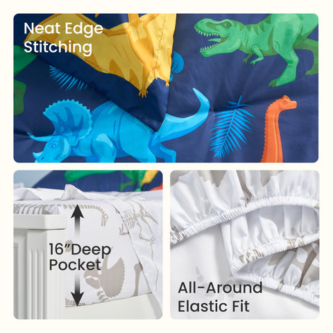 Joiedomi pillow sham with dinosaur theme adds playful decor.