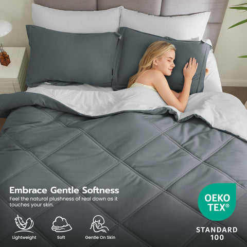 Joiedomi pillowcases match the set for a cohesive night look