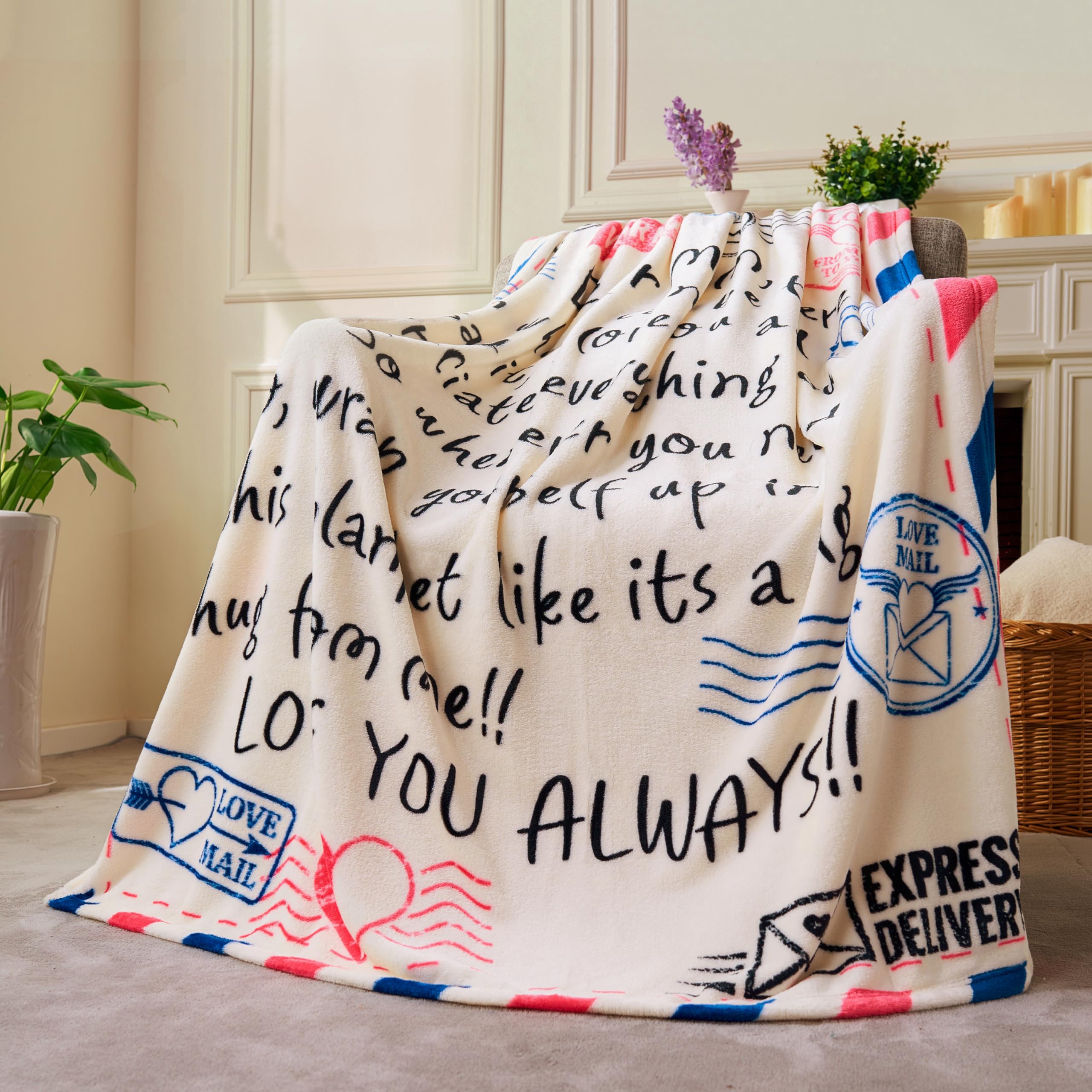 Joiedomi soft flannel fabric blanket for cozy evenings and plush warmth.