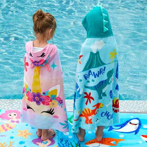 Joiedomi Unicorn Hooded Towel bright patterns for fun bath time.
