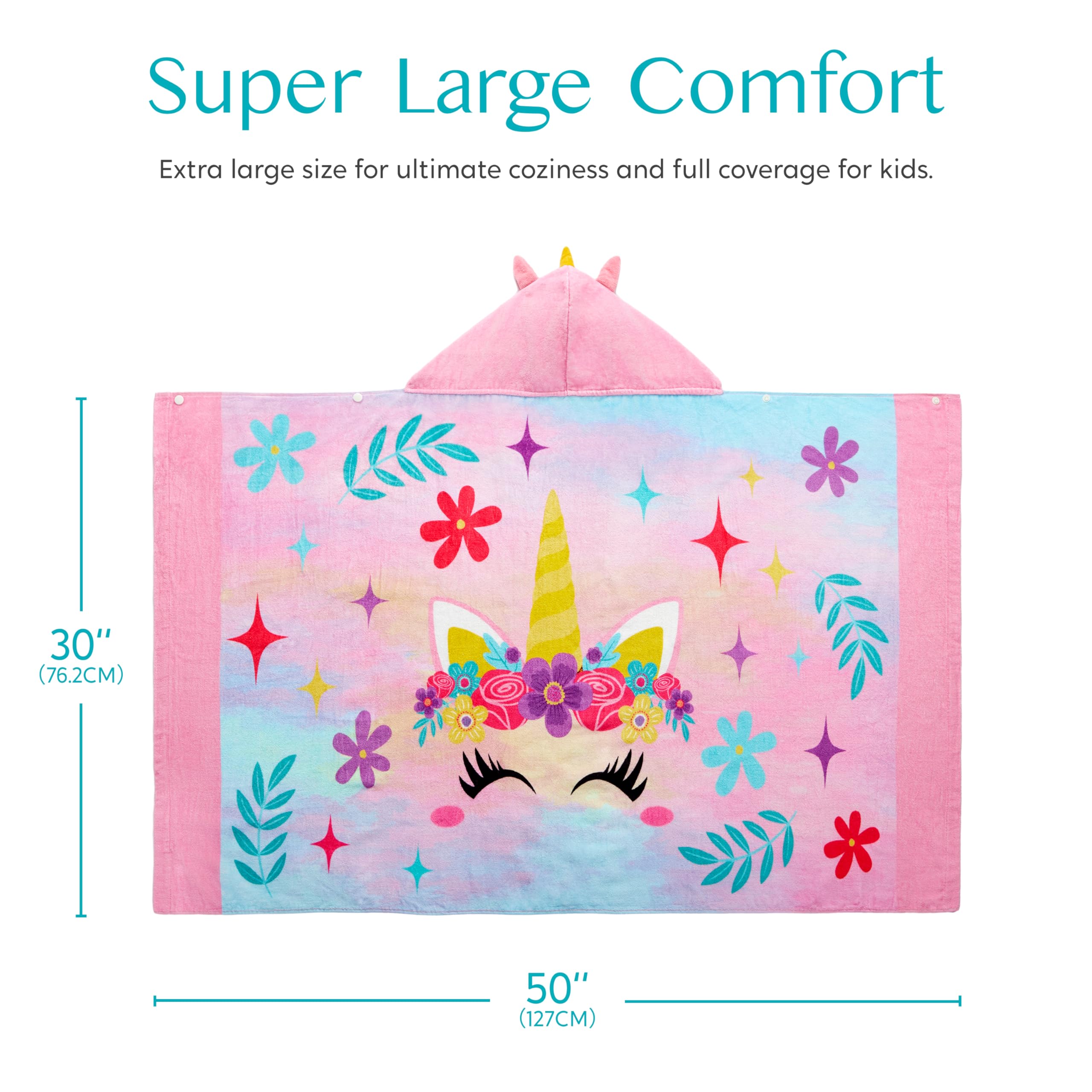 Joiedomi Unicorn Hooded Towel compact shoulder bag for travel.