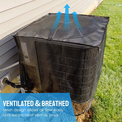 Joiish air conditioner cover breathable mesh exterior enables airflow around the unit.