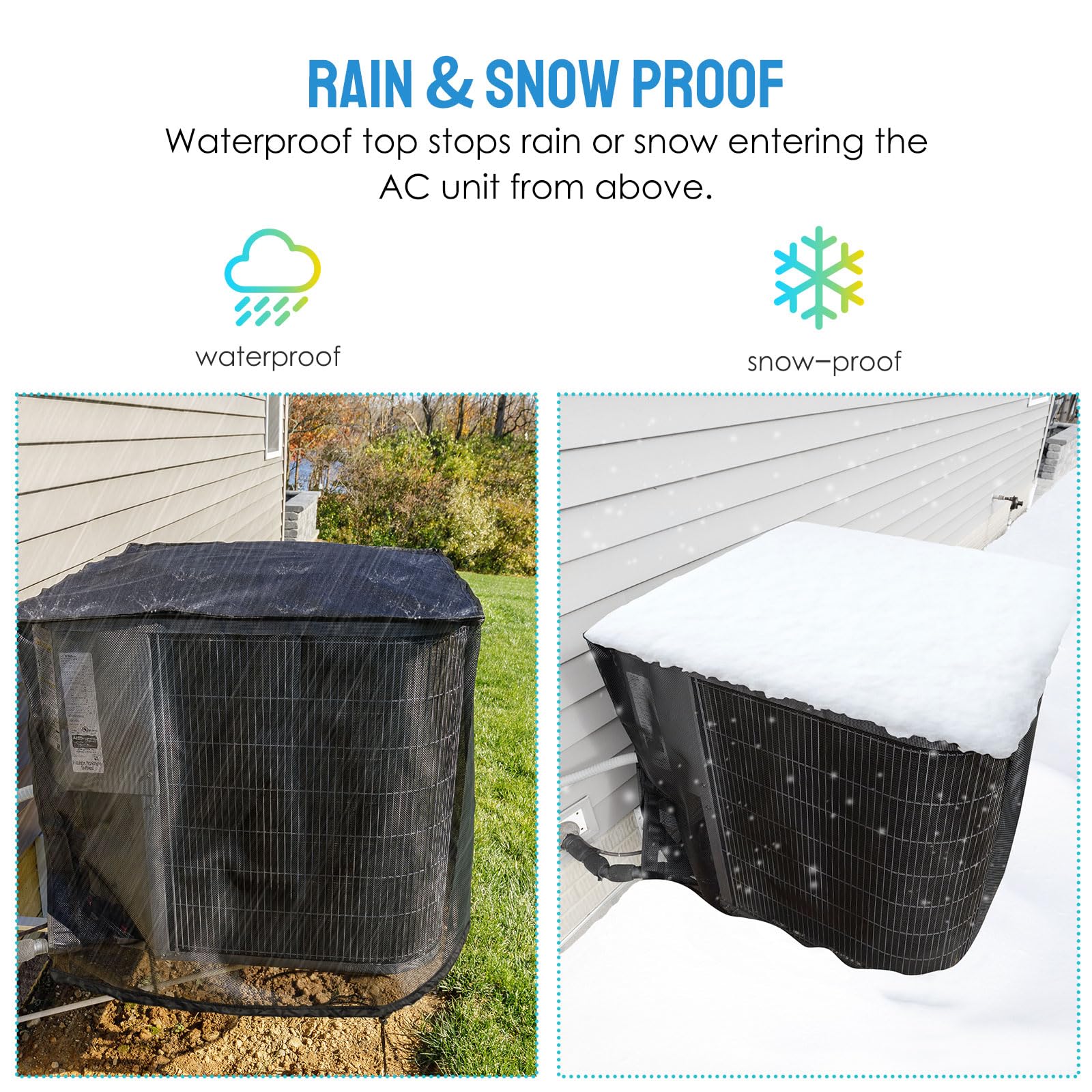 Joiish air conditioner cover designed to fit 32 x 32 x 36 inches outdoor central AC units.