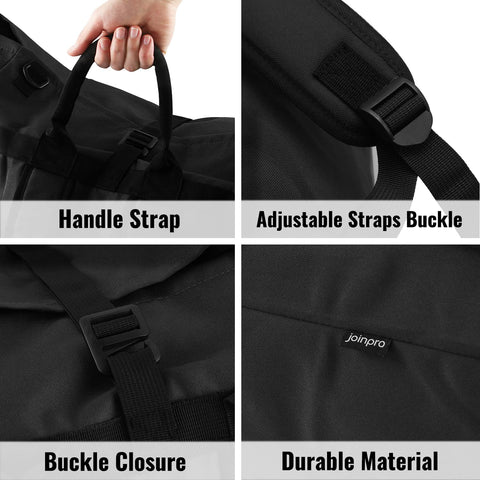 JOINPRO front pocket neatly holds detergent and dryer sheets for quick access.