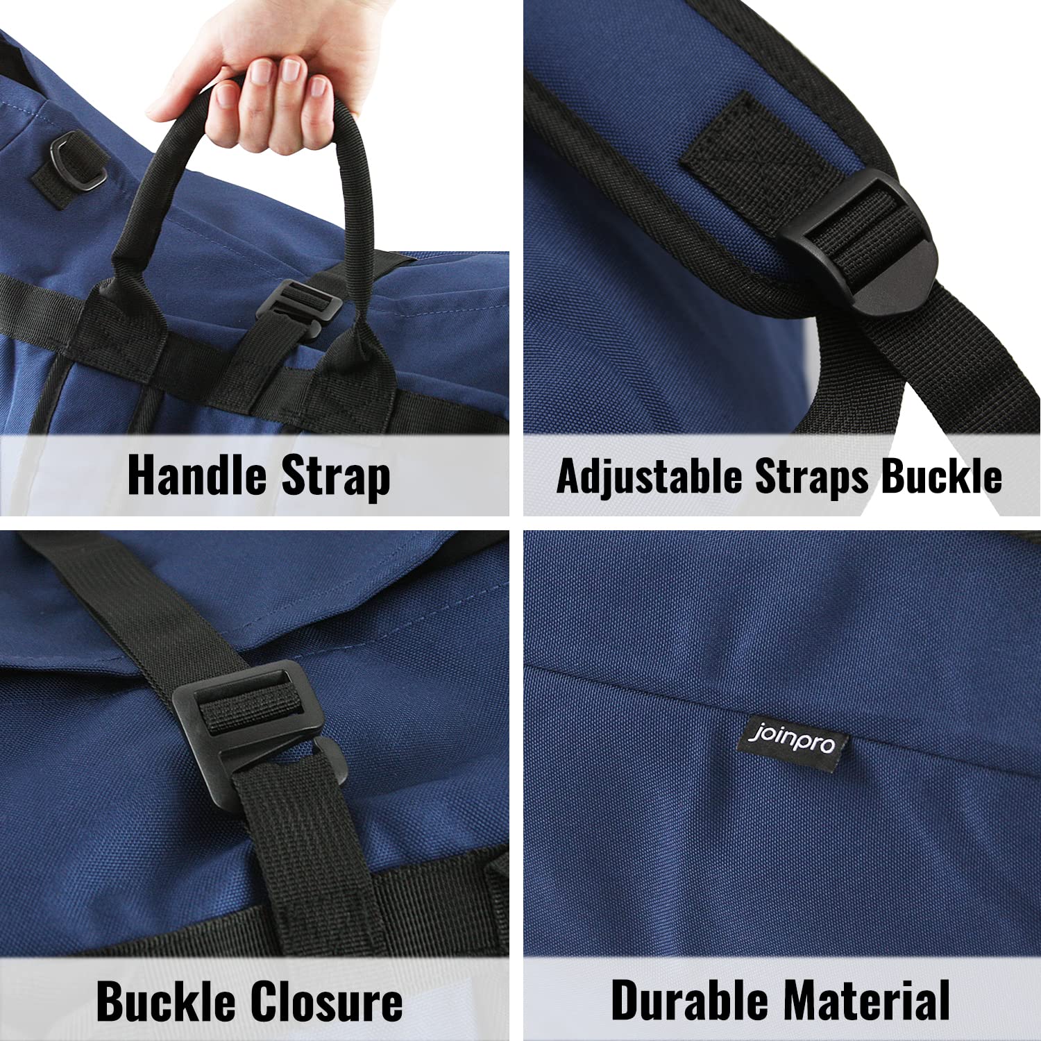JOINPRO padded backpack straps for comfortable, hands-free carrying on stairs and commutes.