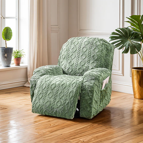 JOKIVTOU recliner cover installed to demonstrate full chair coverage.