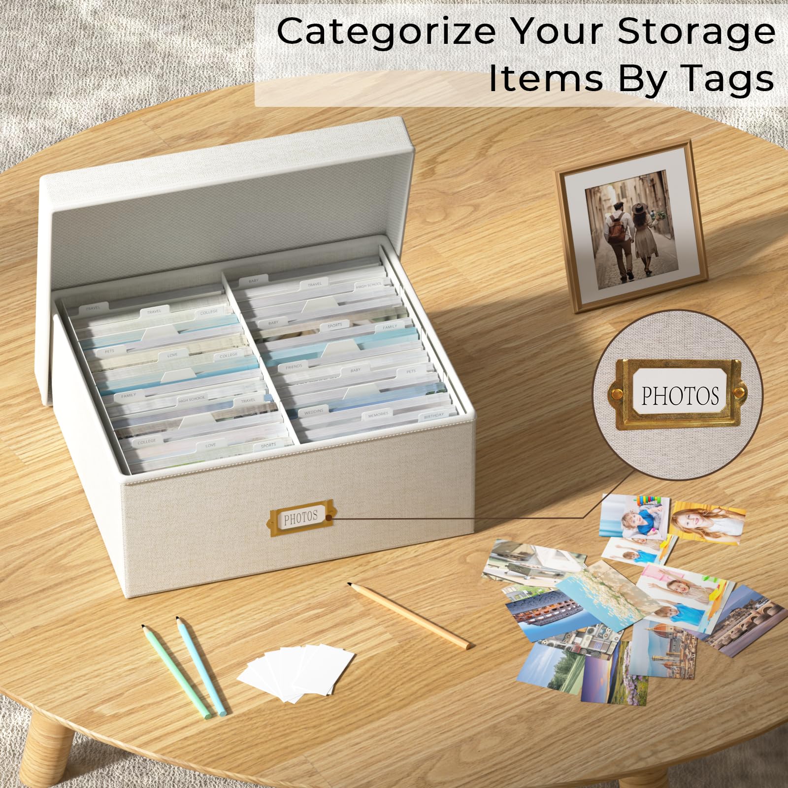 Jolensoy beige storage blends with home decor in living spaces.