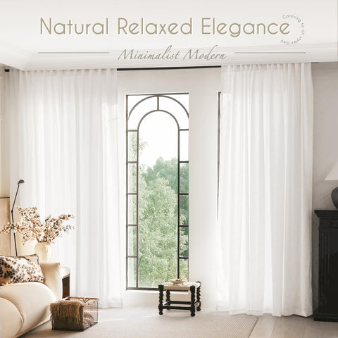 Jolilight coastal farmhouse drapes enhance living rooms and bedrooms.