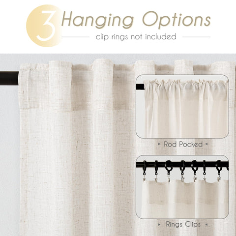 Jolilight linen curtain diffuses light for a soft, warm glow.