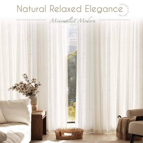 Jolilight neutral cream curtain complements modern and farmhouse interiors.