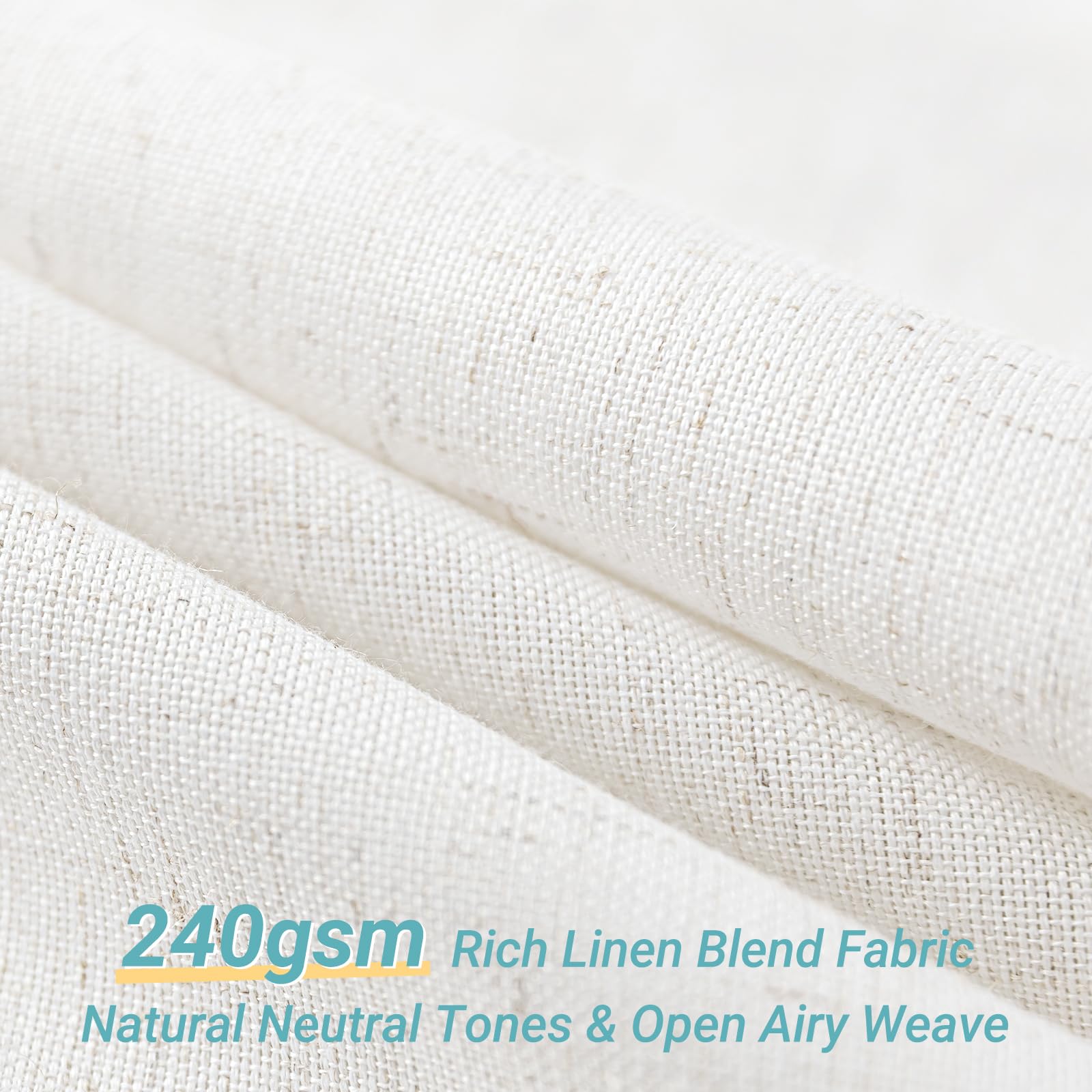 Jolilight weighted bottom hem keeps the curtain hanging straight.