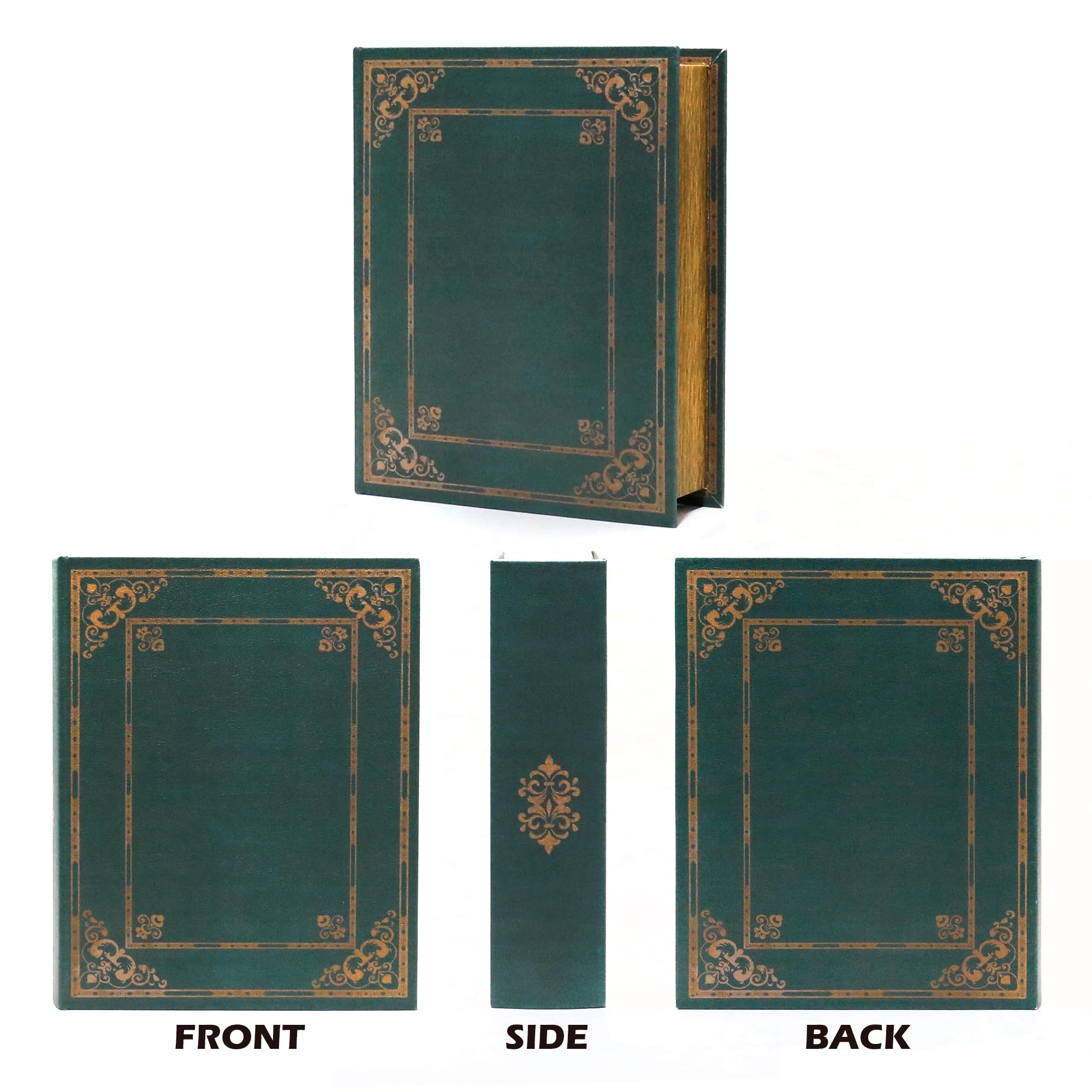 Jolitac vintage green book boxes gift-ready trio storage option