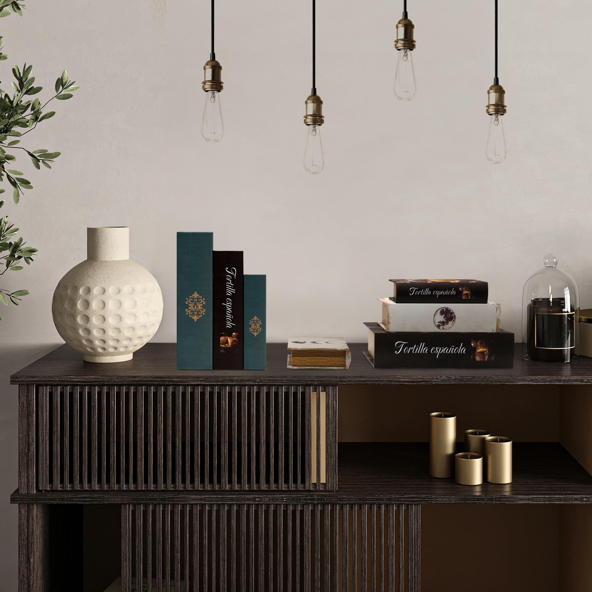Jolitac vintage green book boxes placed in living space as decor