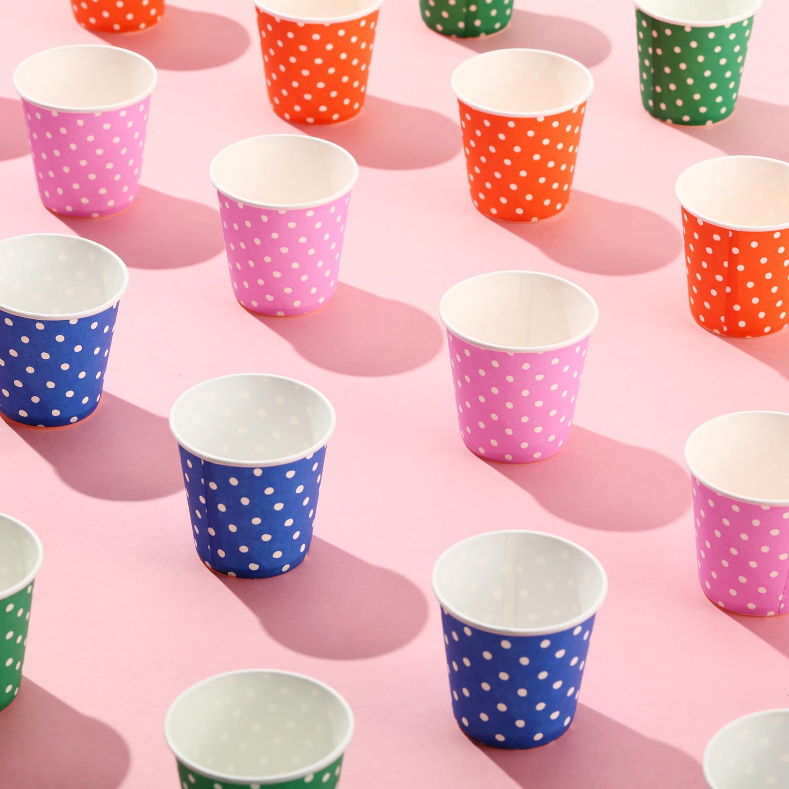 JOLLY PARTY 5oz dotted cup used for beverages on a table
