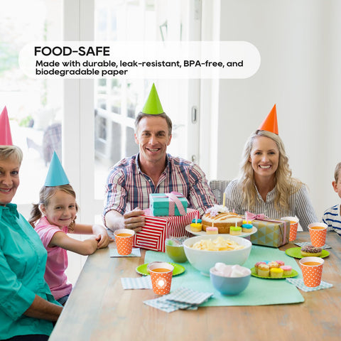 JOLLY PARTY 5oz dotted cups ready for parties and events