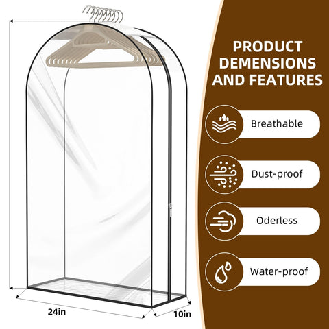 Jollygleam small hanger holes keep clothes dust-free