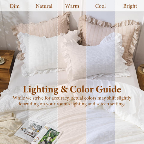 JOLLYVOGUE bedding setup adds timeless farmhouse charm to any room.